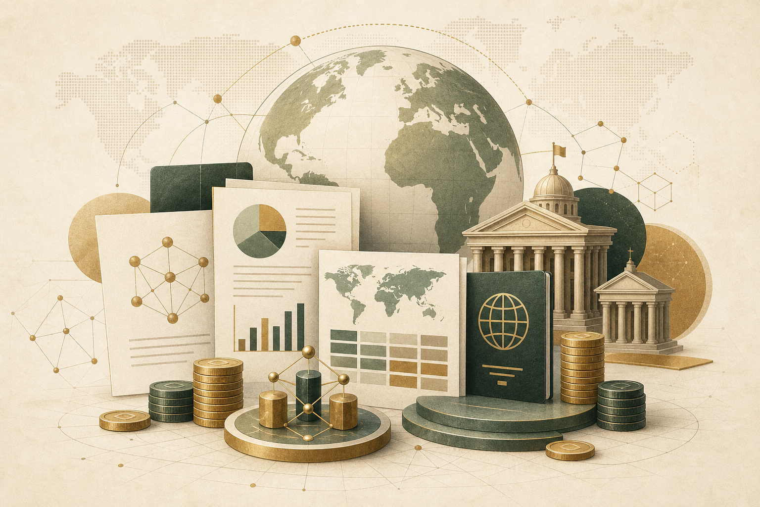DeFi and Staking Tax Treatment by Country - editorial illustration