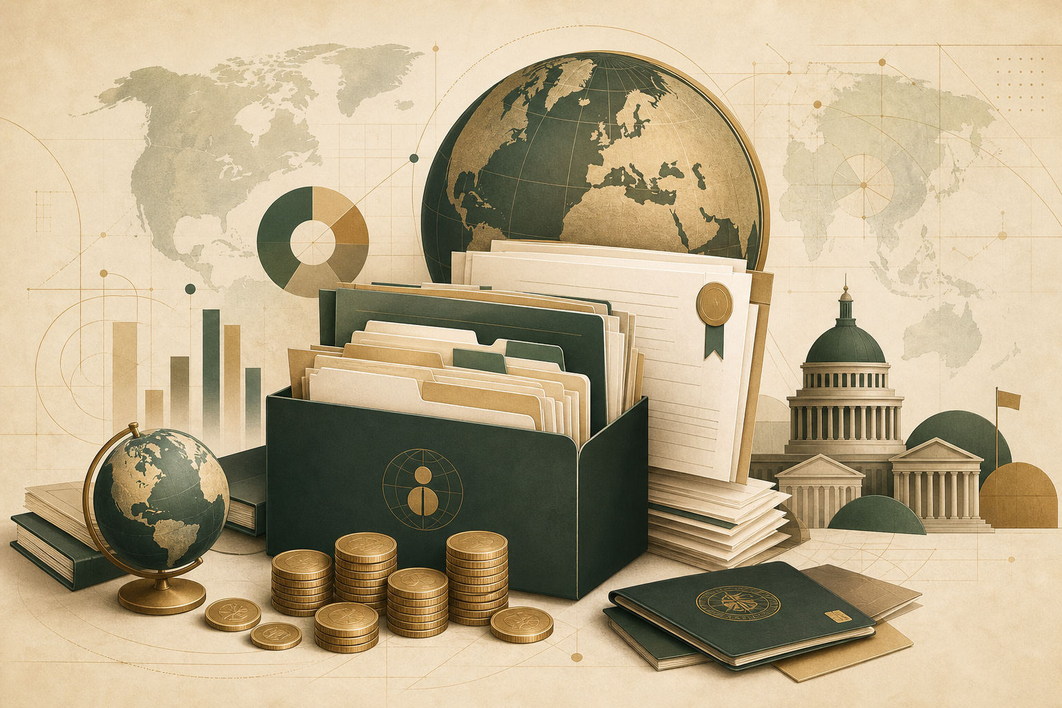 Pillar Two Global Minimum Tax Explained for Entrepreneurs - editorial illustration