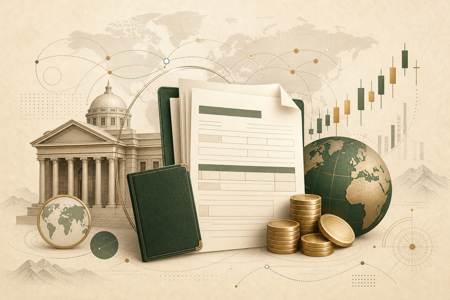 Stock and Options Traders: Tax Residency Guide - editorial illustration
