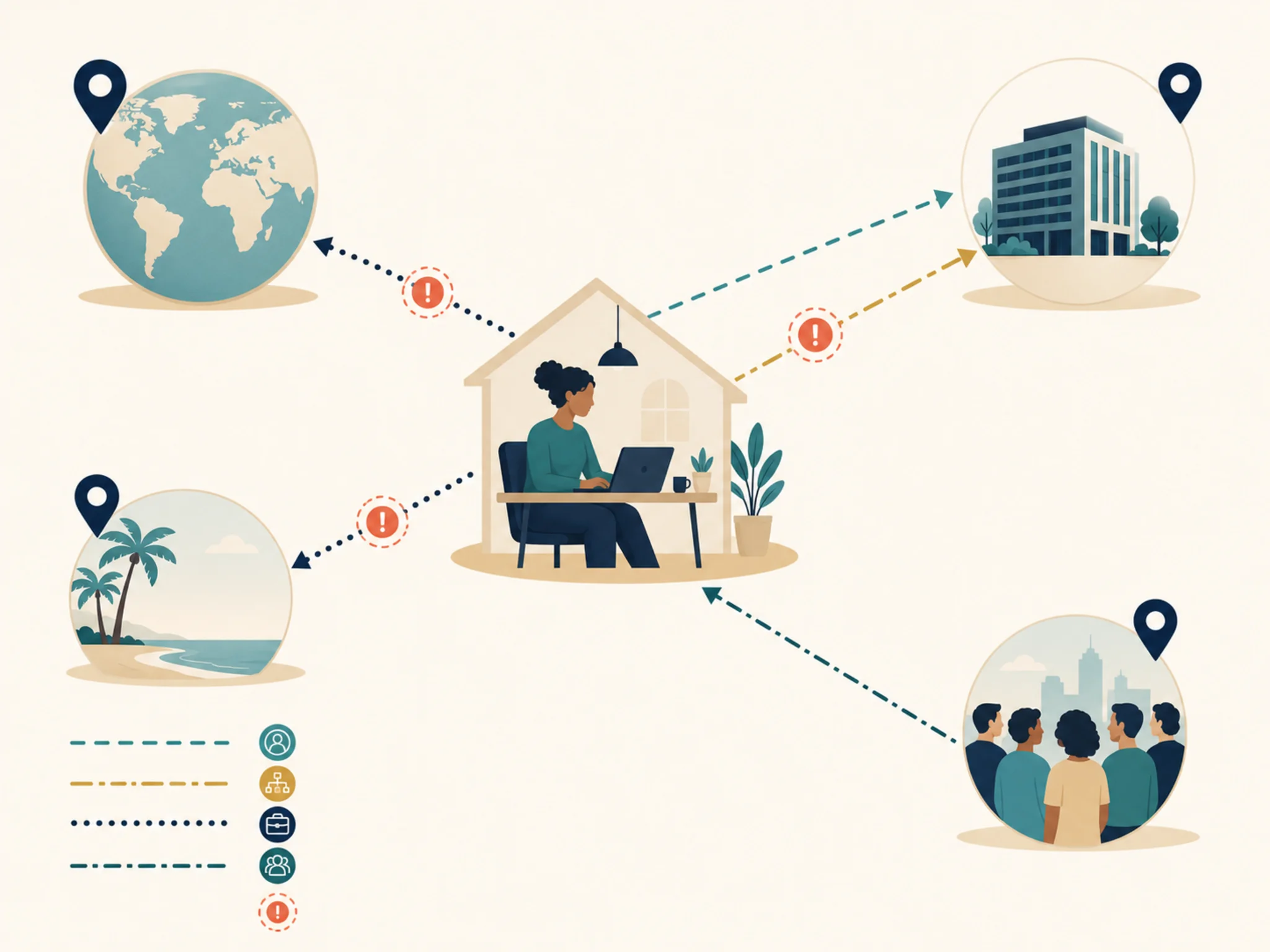 Cross-border founder example connecting residence, company management, work location and client income